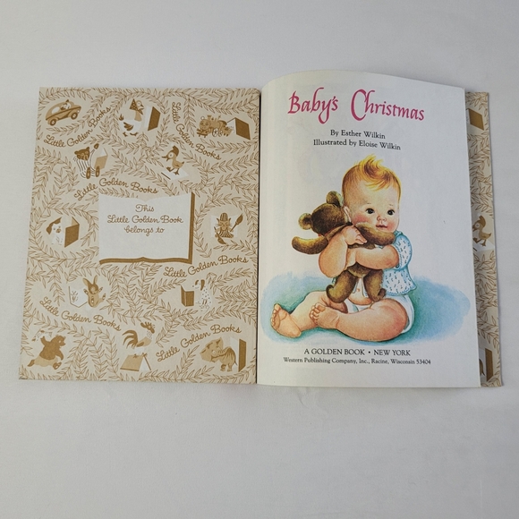 Vintage Little Golden Book BABY'S CHRISTMAS Esther Eloise Wilken HARDCOVER Youth - Picture 14 of 17